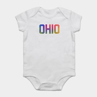 Ohio TieDye Jersey Letter Baby Bodysuit